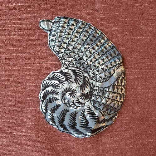 Shell Nautilus reflective embroidered patch from Finland (winter reflector) - Picture 4 of 6