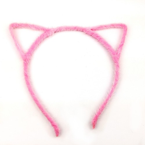Cat Ears Soft Fluffy Hairy Girls Headband Hairband Metal Hoop Band Alice Hen Do - Picture 8 of 20