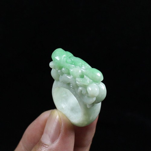 Certified Green Burma 100% Natural A JADE Jadeite Ruyi 如意 USA 8.75 6703 - Picture 5 of 12