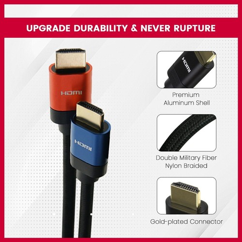 HDMI v2.1 Ultra High Speed HDR 8K/4K 48Gbps Performance Cables SkyQ/XBOX/PS4/PS5 - Picture 3 of 28