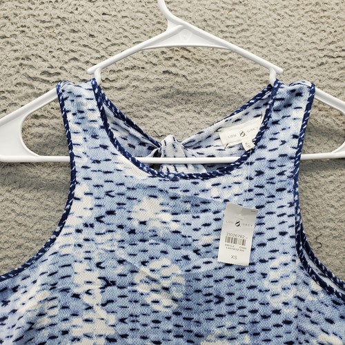 Lou & Grey Tank Top Women XS Multi Tie Dye Sleeveless Cutout Tie Back Wide Strap - Picture 6 of 8