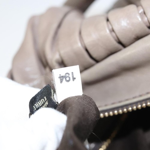 Auténtico bolso de mano Miu Miu reunido cuero gris dorado 122197 - Imagen 12 de 23
