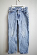 Vintage Levis 550 Youth Size 9 Relaxed Fit Regular Denim Made In USA Orange Tab