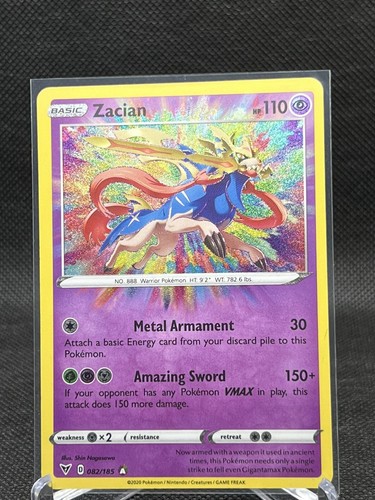 Pokémon TCG Zacian Vivid Voltage 082/185 Holo Amazing Rare