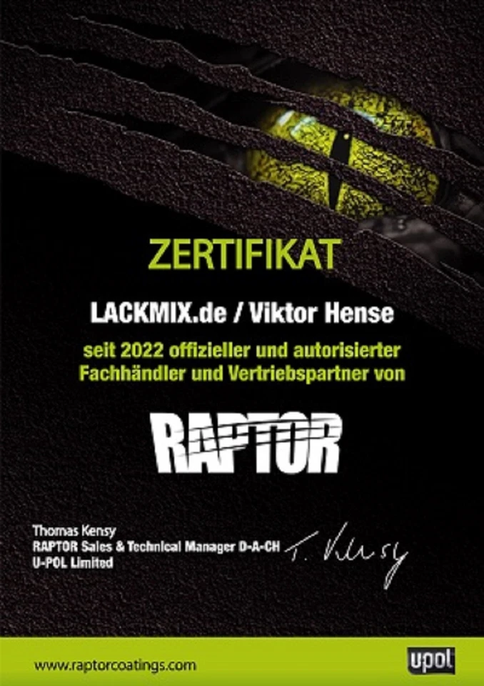 RAPTOR 1K Spraydose Motorlack. Hitzefest 300°C. Auswahl. - Bild 2 von 4