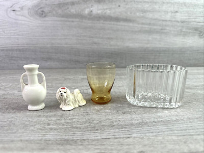Vintage Lot Of 4 Miniature Collectible Items Knick Knacks