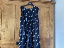 NAVY MONSOON DRESS  SIZE L