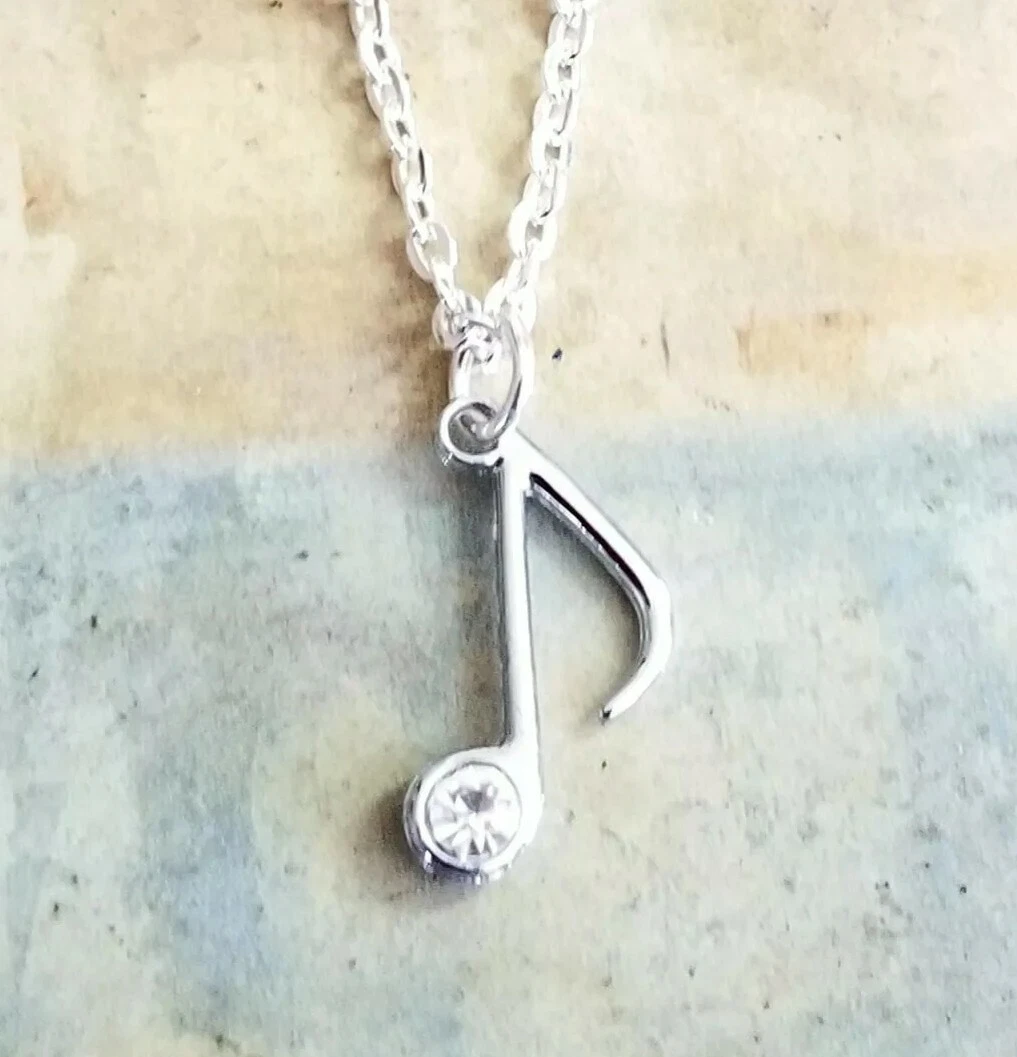Necklace with music note sale