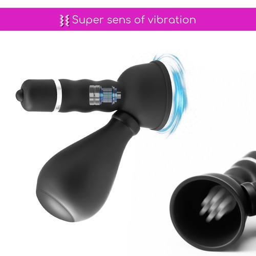 Electric Vibrating Breast Nipple Clamps Sucker Vacuum Enhancer Women Massager - Picture 3 of 13