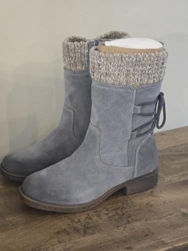 Stivali donna Salem metà polpaccio comodi $168 denim scamosciato taglia 6 impermeabili - Foto 1 di 11