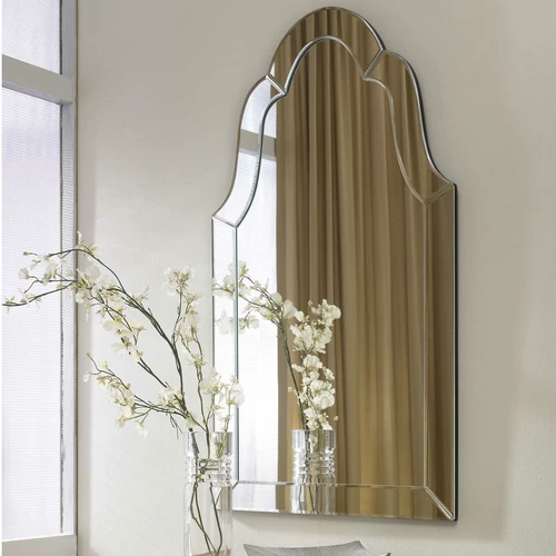 HOVAN MODERN FRENCH GLAM DECOR XXL 44" ARCHED BEVELED WALL MIRROR 11912 - Picture 1 of 4