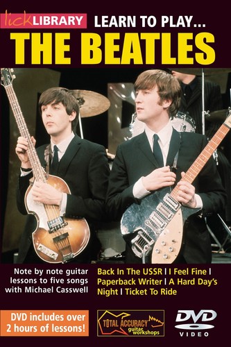 Leckbibliothek BEATLES SPIELEN LERNEN Gitarrenunterricht Video DVD Lennon McCartney