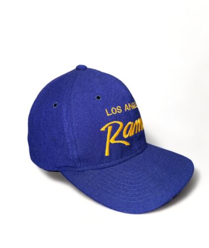 VTG Los Angeles Rams Sports Specialties Wool Single Line Script Snapback Pro Hat - Picture 2 of 6