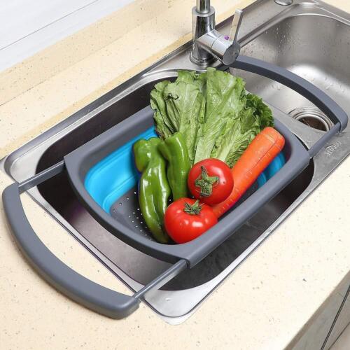 3Pcs Strainer Foldable Heat Resistant Collapsible Colander for Rinsing&Draining - Picture 6 of 8