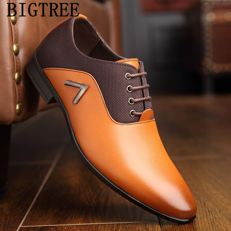 Zapatos Formales Para Hombre De De Cuero Elegantes | eBay