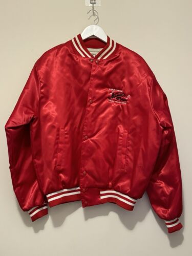 Vintage Nashville Palace Satin Bomber XL Red, Taylor VTG Retro Western, Quilted - Picture 3 of 17