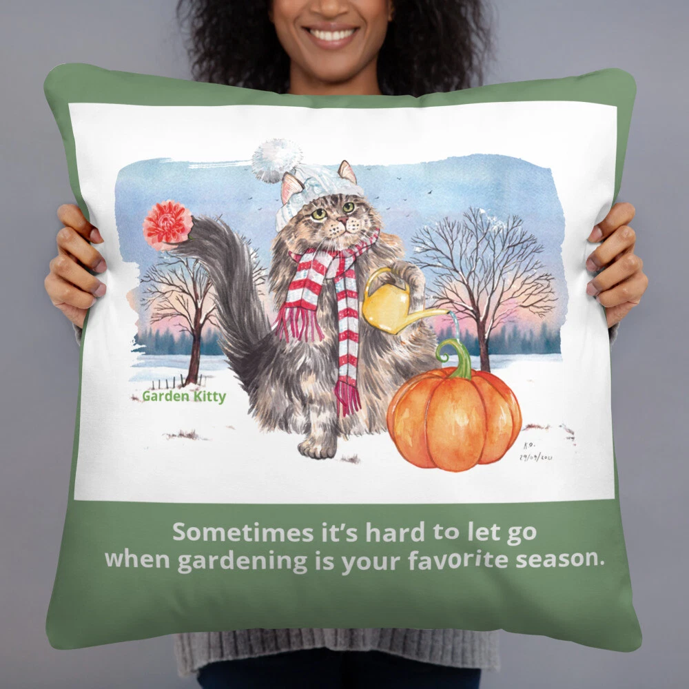 Garden Kitty Pillow