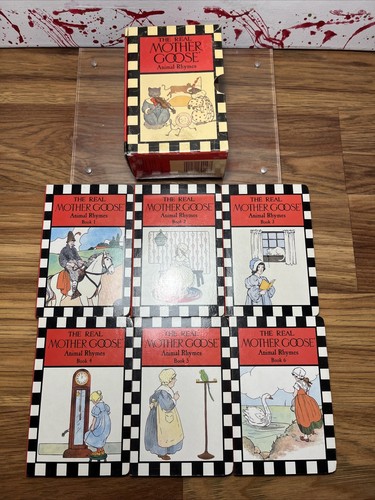 The Real Mother Goose Animal Rhymes Board Books Mini Box Set 1-6 Ships Fast