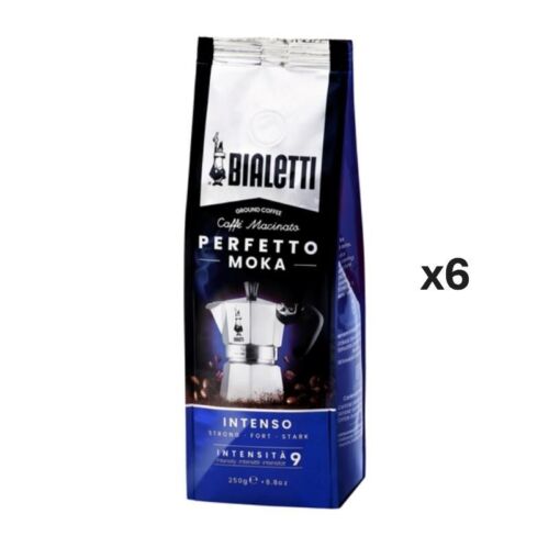 Bialetti Perfetto Moka Intenso 250g Ground Coffee Dark Roast Intense Bulk - Picture 6 of 8