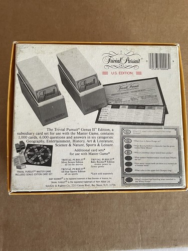 Trivial Pursuit Genus II Genus 2 Edition 1984 Card Set - Picture 5 of 5