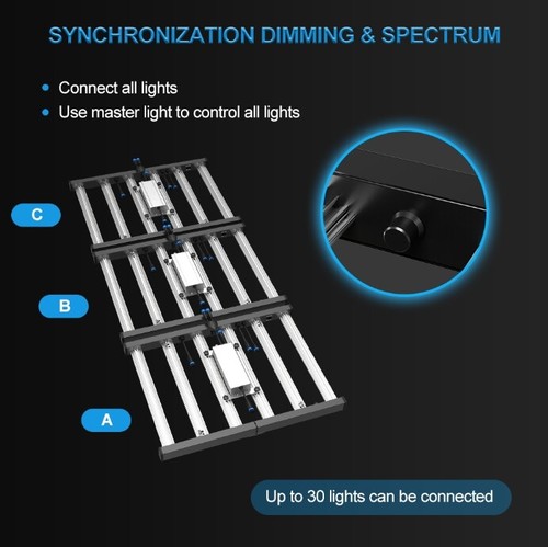 Phlizon SE5000 LED Grow Light 6Bar con Samsung 281b Vollspektrum pflanzenlampe - Imagen 10 de 12