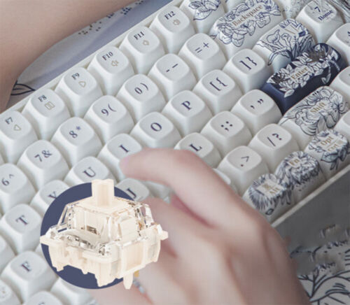 LOFREE OE913 Wireless Bluetooth Mechanical Keyboard+Mouse+Desktop Mat Pad Set - Picture 5 of 17