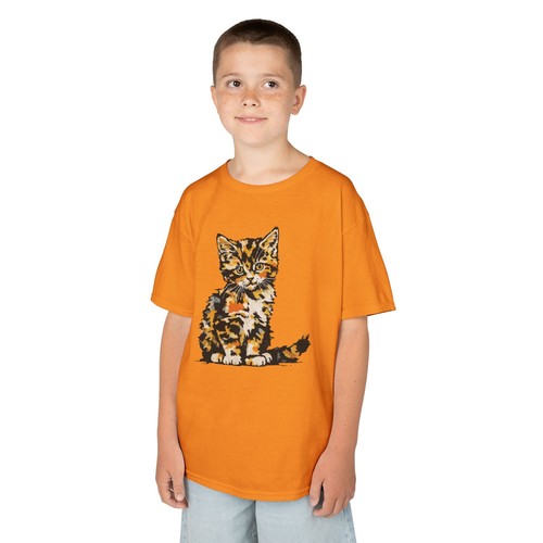 Tortoiseshell Kitten Kids Tee, Fun Pet Shirt for Children, Cat Lover Gift - Picture 28 of 121