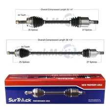 SurTrack Pair Set of 2 Front CV Axle Shafts For Kia Spectra5 Automatic 2007-2009