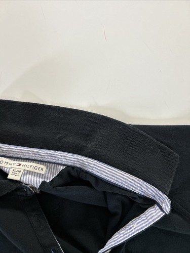 Vintage Tommy Hilfiger Black Short Sleeve Polo Shirt Slim Fit Juniors Womens XL - Bild 10 von 13