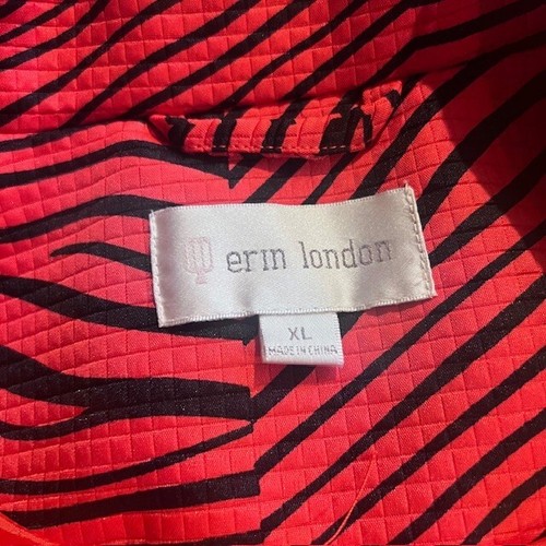 Erin London Red & Black Long Sleeve Jacket Size XL - Picture 10 of 10