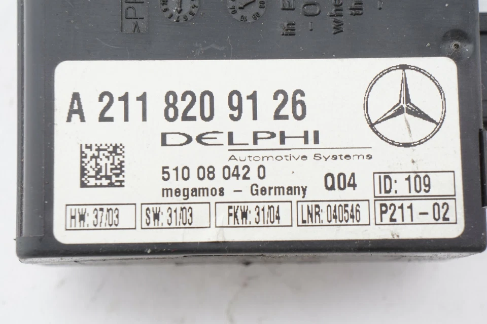 03 04 05 06 MERCEDES-BENZ CLK320 CONVERTIBLE MÓDULO DE CONTROL DE BLOQUEO DE ROBO OEM Foto 2 de 4