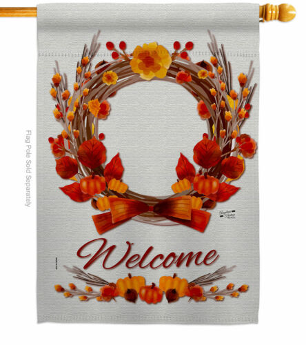 Bandera de jardín corona de cosecha y otoño otoño otoño otoño otoño pequeño regalo patio casa pancarta - Imagen 3 de 17