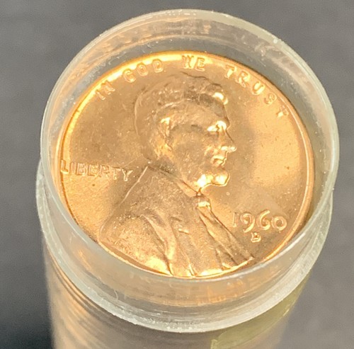 Lot of 4 Lincoln Cent BU Rolls (1) 1960D (2) 1962P and (1) 1963P - Picture 6 of 8