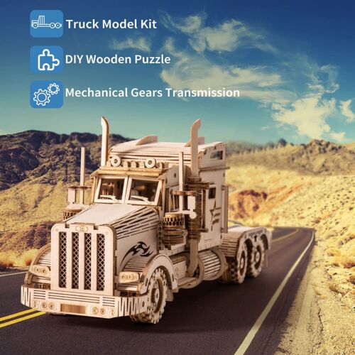 ROKR 3D Wooden Puzzle Car Model Series DIY Model Mechanical Kits Kids Xmas Gifts - Picture 24 of 80