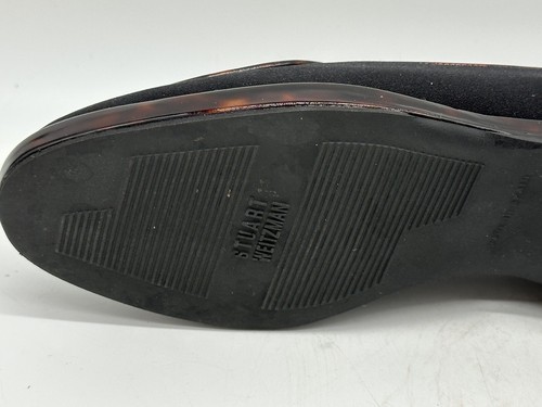 Stuart Weitzman size 5.5 M Black and "Tortoise Shell" Tiny Bow Slip on Loafers - Picture 5 of 6