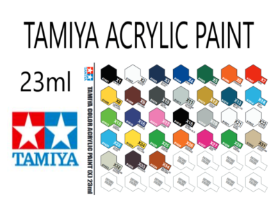 Tamiya Acrylic Paint 23ml Bottle - X Series Tamiya Acrylic Paint 23ml Bottle - X Series