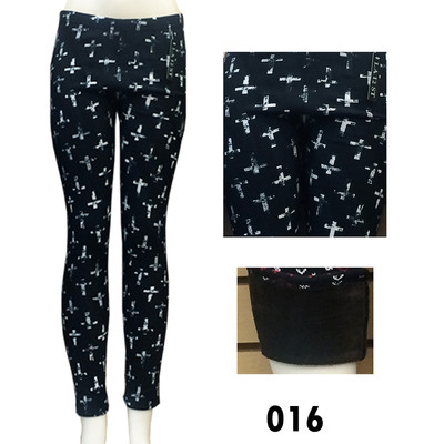 Women Fur Lined Leggings Snow Flake Reindeer Print Winter Women Fur Lined Leggings Snow Flake Reindeer Print Winter