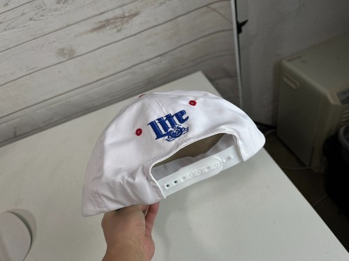 Vintage Chicago Bulls NBA Basketball Snapback Hat Cap SGA Miller Lite NEW - Picture 4 of 5