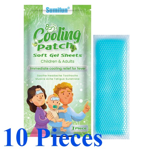 50Pcs Headache Fever Muscle Relief Pain Patch Soft Cooling Gel Migraine Stickers - Picture 13 of 17