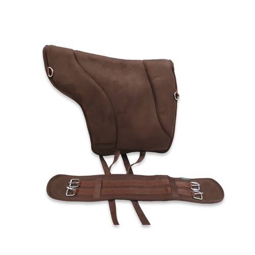 NUOVA SELLA PONY PAD DA EQUITAZIONE BAREBACK CON CIRCONFERENZA IN PANNOCCHIA A PONY TAGLIA NERA MARRONE - Foto 2 di 3