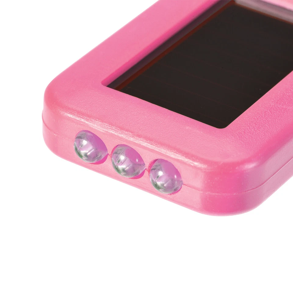 Mini Llavero LED Linterna de Energía Solar con gancho Rosa - Imagen 4 de 4
