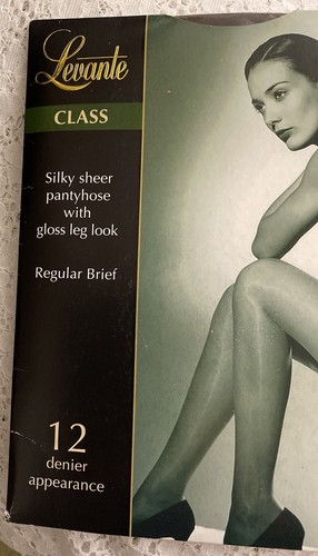 Levante Class Gloss 12 Denier Pantyhose Fumo-Dk Brown-Vintage Italy -X/Tall- New - Picture 3 of 6