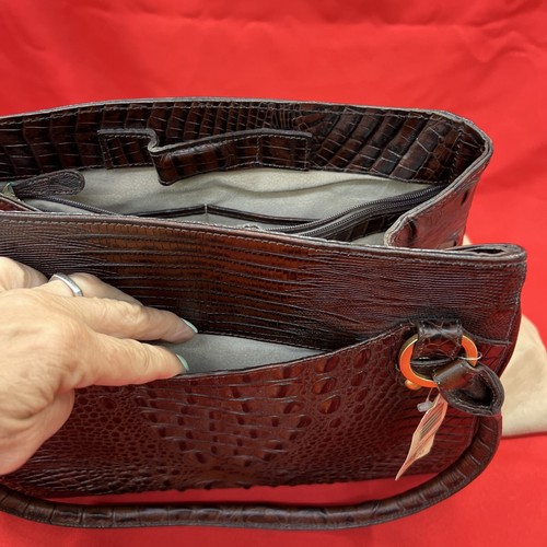 Brahmanische Handtasche Annetta Trüffel Melbourne Kollektion Leder 808151TF $ 415 - Bild 8 von 10