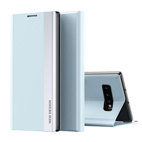 Slim Leather Flip Case Stand Phone Cover for Samsung Galaxy S10+/S9+/S8+/S7 Edge - Picture 15 of 20
