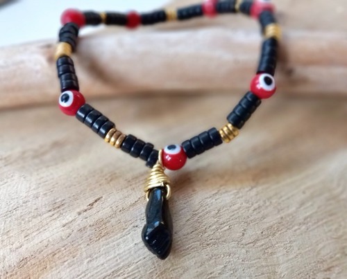 Azabache Bracelet, Mano Negra, Black Mal De Ojo, Buena Suerte, Proteccion, Bebe - Picture 6 of 9