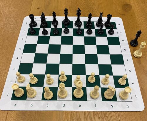 Triple Weighted Chess Set Large Board Carry Bag Classic Staunton ABS Material - Picture 4 of 14