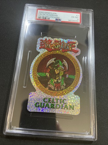 PSA 6 YUGIOH PRISMATIC Sticker Vending Series #7 2002 Celtic Guardian SandylioN - Picture 4 of 4