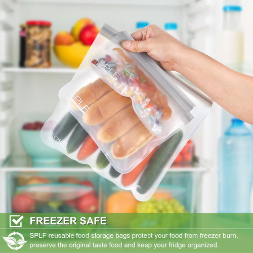 SPLF 12 Pack Dishwasher Safe Reusable Storage Bags(5 Reusable Sandwich 5 Snack 2 - Bild 5 von 12
