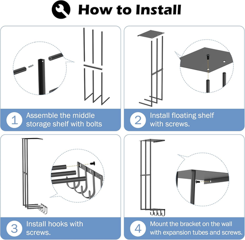 Camping Chair Rack for Garage Storage, Metal Camping Chair Wall Storage with Sto - Picture 4 of 12