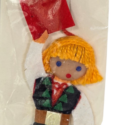 Russian Flat Doll Ornament Craft Handmade Graduation Cap 4in Small Boy Folk Art - Picture 6 of 12
